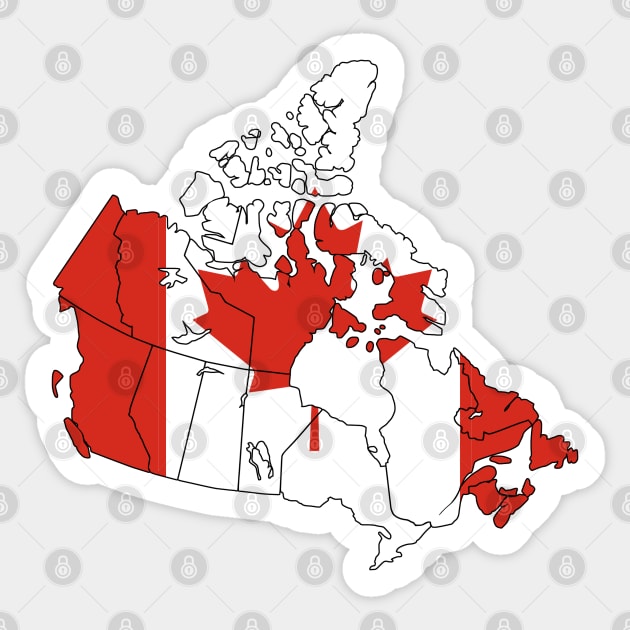 Canada Flag Map Sticker by Historia